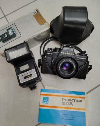 macchina fotografica analogica Praktica + flash