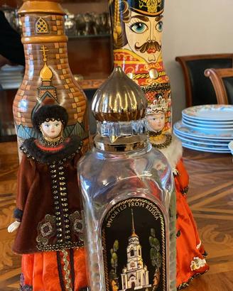 Set oggetti russi vintage decorativo