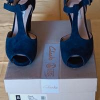 scarpe donna Clark blu  con scatola MIS 37 