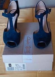 scarpe donna Clark blu  con scatola MIS 37 