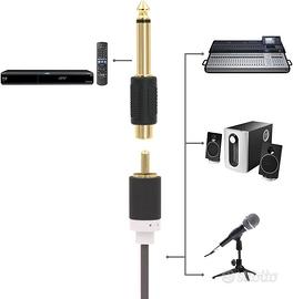 VCE Adattatore RCA Jack 6.3 Placcati Oro