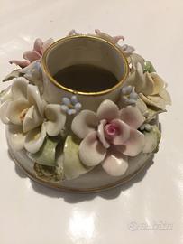 Antico portacandele ceramica Bassano