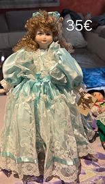 Bambola ceramica dipinta a mano