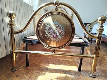Letto Ottone MASSICCIO  DIPINTO Singolo EMINFLEX