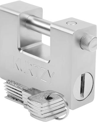 Kurtzy Lucchetto resistente da 1 kg con 4 chiavi