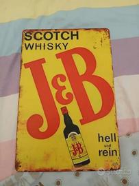 Targa metallo retrò J&B Whisky