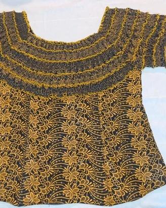 Completo donna Etnico realizzato con tessuto batik
