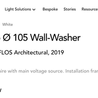 FLOS Architectural LAMPADE SPOT! 'Kap Wall-Washer'