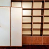 Libreria-armadio color crema-ciliegio