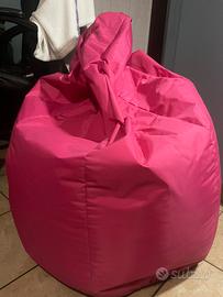 pouf a sacco, poltrona fuxia