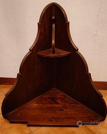 Angoliera vintage in legno massello antico