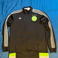 Felpa tecnica adidas dell’ajax nera con zip
