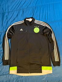 Felpa tecnica adidas dell’ajax nera con zip