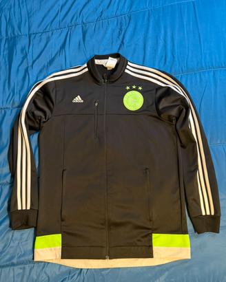 Felpa tecnica adidas dell’ajax nera con zip
