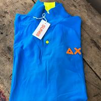 POLO SUN68 INSERTO MANICHE LOGO FLUO  UOMO A33122