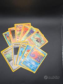 LOTTO CARTE POKEMON SET FOSSIL ANNI 2000