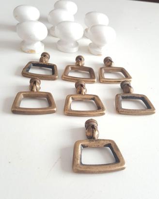 Pomelli vintage in ottone 