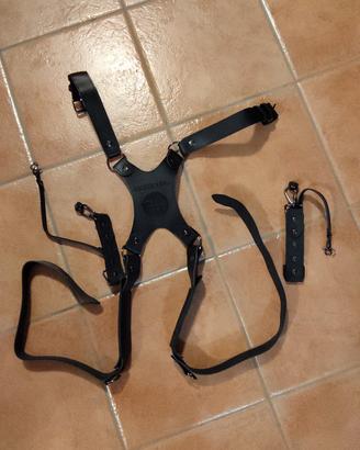 cintura in cuoio per due fotocamere - fotografo