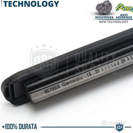 2 Spazzole Tergicristallo per Lancia Ypsilon 2 Anteriori HEYNER GERMANY  FLAT NANO Grafitata