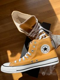 Scarpe Converse alte giallo senape