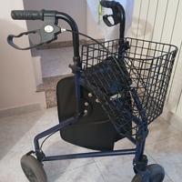 deambulatore a 3 ruote pieghevole 