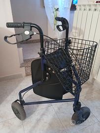 deambulatore a 3 ruote pieghevole 