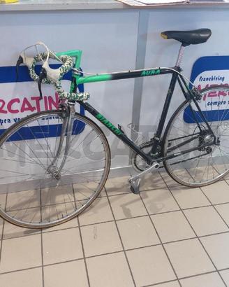 BICICLETTA U CORSA BIANCHI AURA NERO VERDE