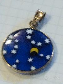 Pendente Antica Murrina Veneziana luna/stelle Mura