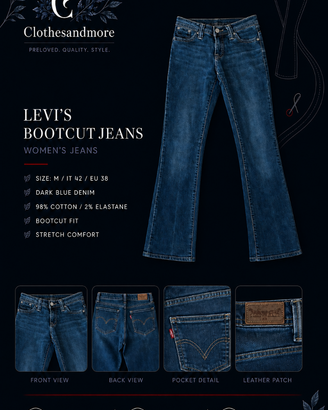 Jeans Levi's donna M bootcut denim blu