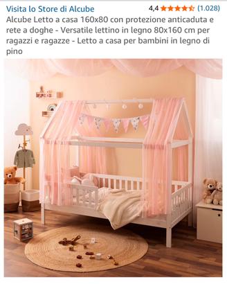Letto ler bambini con baldacchino