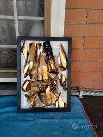 quadro con resina epossidica champagne 