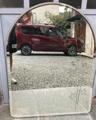 Specchio retroilluminato con motivo floreale