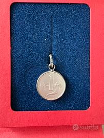 Ciondolo argento 1 Lira 1954