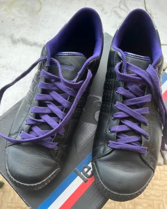Scarpe Coq nere e viola