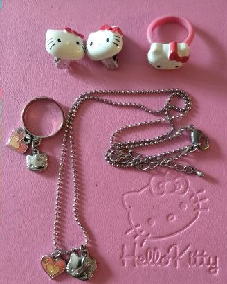 Hello Kitty accessori collana orecchini anelli