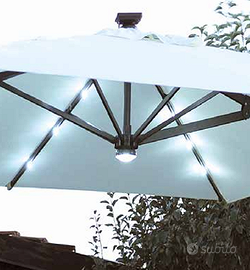 Ombrellone nuovo 3x3 con luci 50/23b