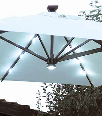 Ombrellone nuovo 3x3 con luci 50/23b