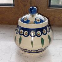 Zuccheriera in ceramica "Occhio di Pavone"