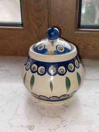 Zuccheriera in ceramica "Occhio di Pavone"