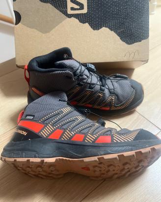 Scarpe bambini Salomom misura 35 waterproof