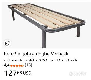rete lettino con doghe ortopedico