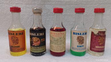 Lotto 5 Mignon Bisleri 60y miniature alcolici mini