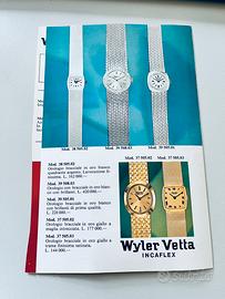 Catalogo Orologi Wyler Vetta del 1969 13x18cm
