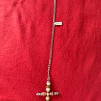 Croce in Argento 925 con Pietre Dure Naturali