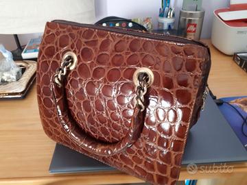 Borsa coccodrillo stampato
