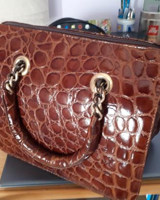 Borsa coccodrillo stampato