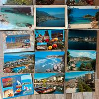 Set 15 cartoline/francobolli vintage tema mare