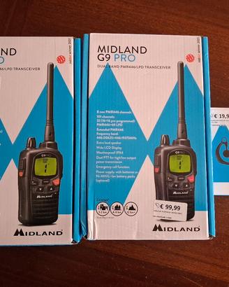 COPPIA  RICETRASMITTENTI MIDLAND  G9 PRO 