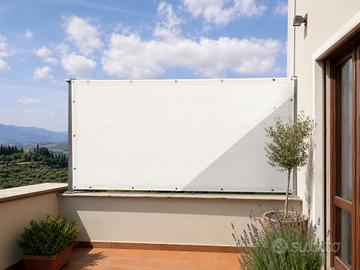 Telo bianco ombreggiante per balconi e dehors