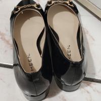 Décolleté SHEEN nero lucido con tacco basso 